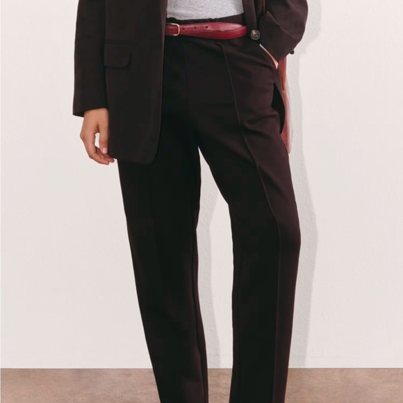 EVERLANE The Dream Pant Black Tailored Sweatpant Pockets Double Knit Sz L - Picture 1 of 16